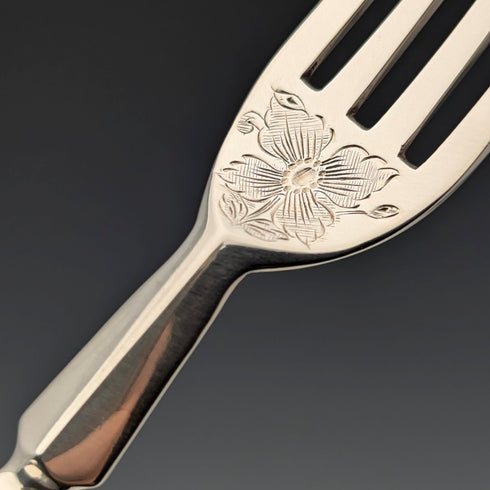 1902 British antique pure silver dessert cutlery, 6 pairs, total 466g, P Ashberry & Sons, wooden box